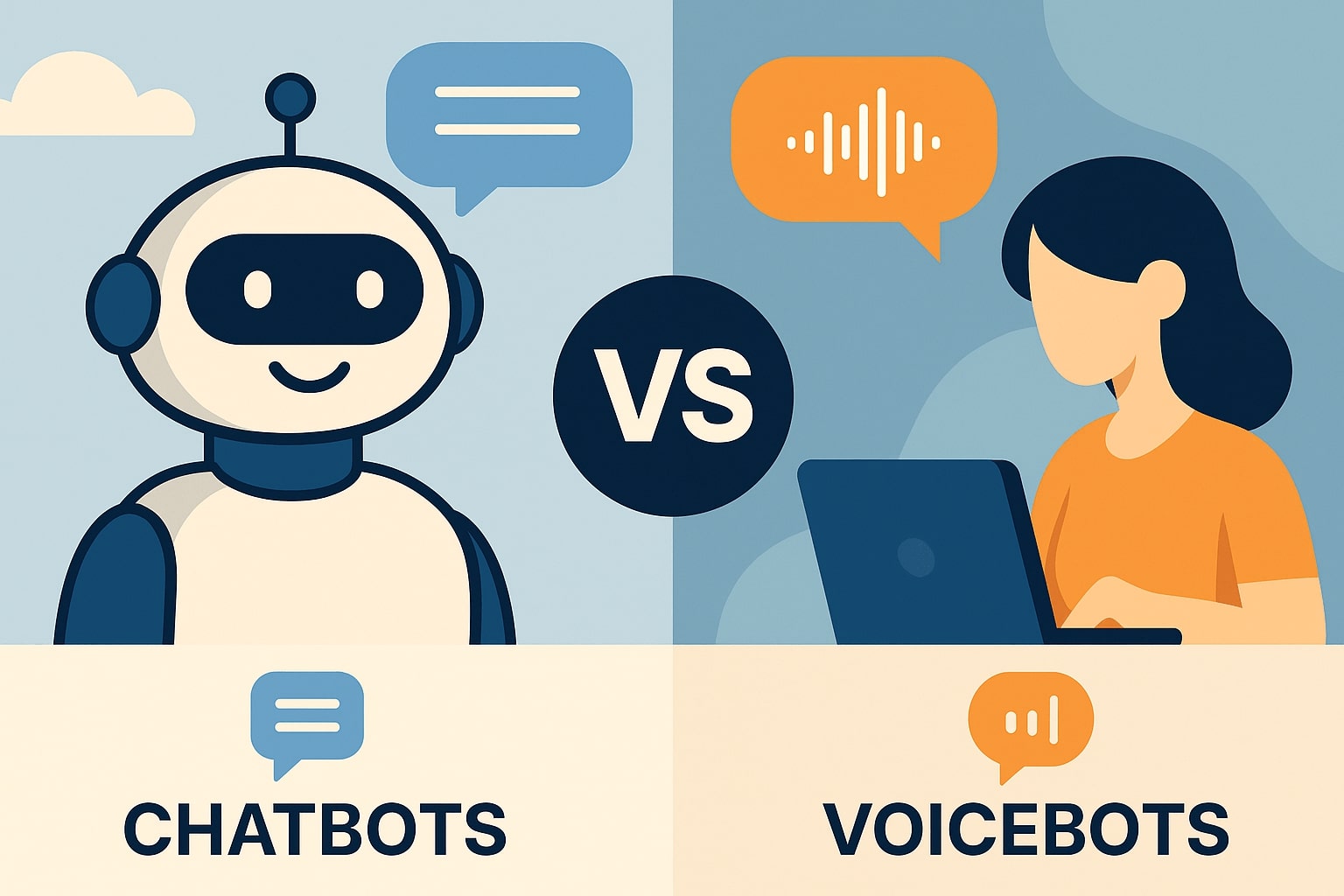 AI chatbots vs voice bots